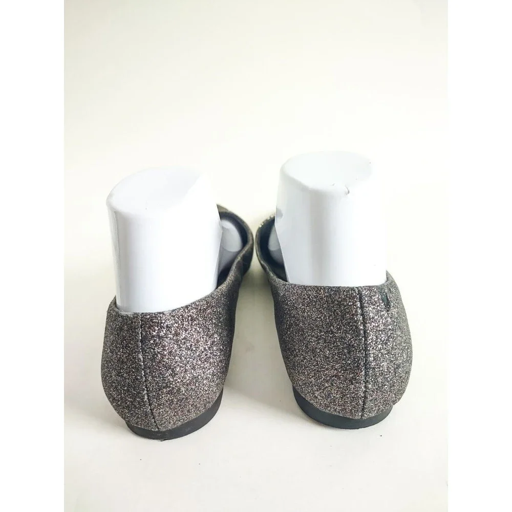 Aldo‎ Waelle Sparkly Glitter Silver Dressy Flats Pointed Toe Leather Lining 8.5